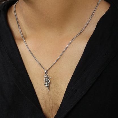 Pure Silver Hanuman Pendant Chain - Tweov Jewels