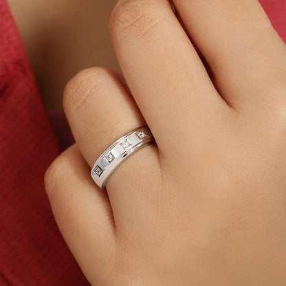 CZ Studded Starlight Silver Ring for Women - Tweov Jewels