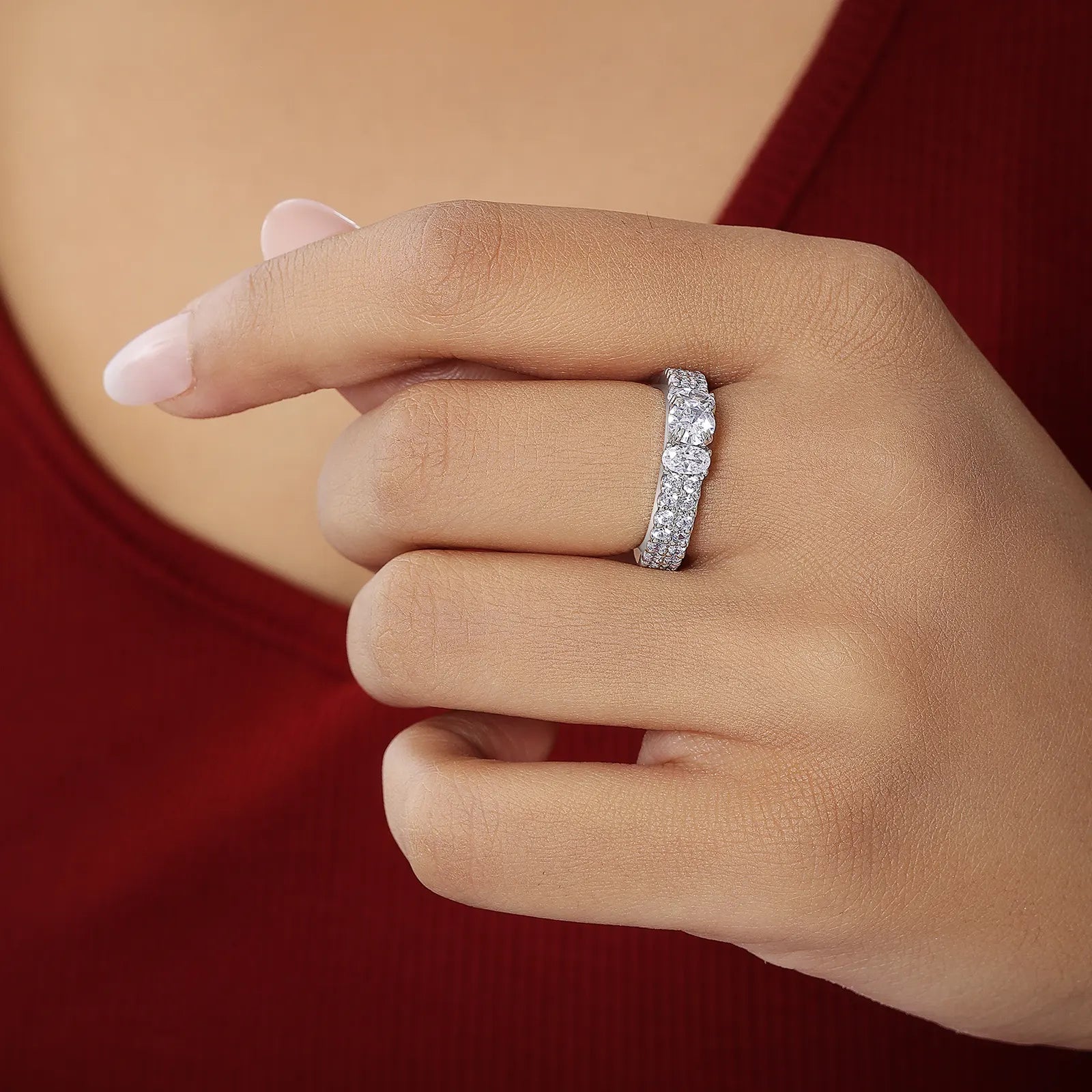 Silver Solitaire CZ Stylish Ring - Tweov Jewels