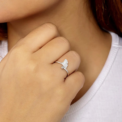 Shiny Silver Fishtail Ring for Women - Tweov Jewels