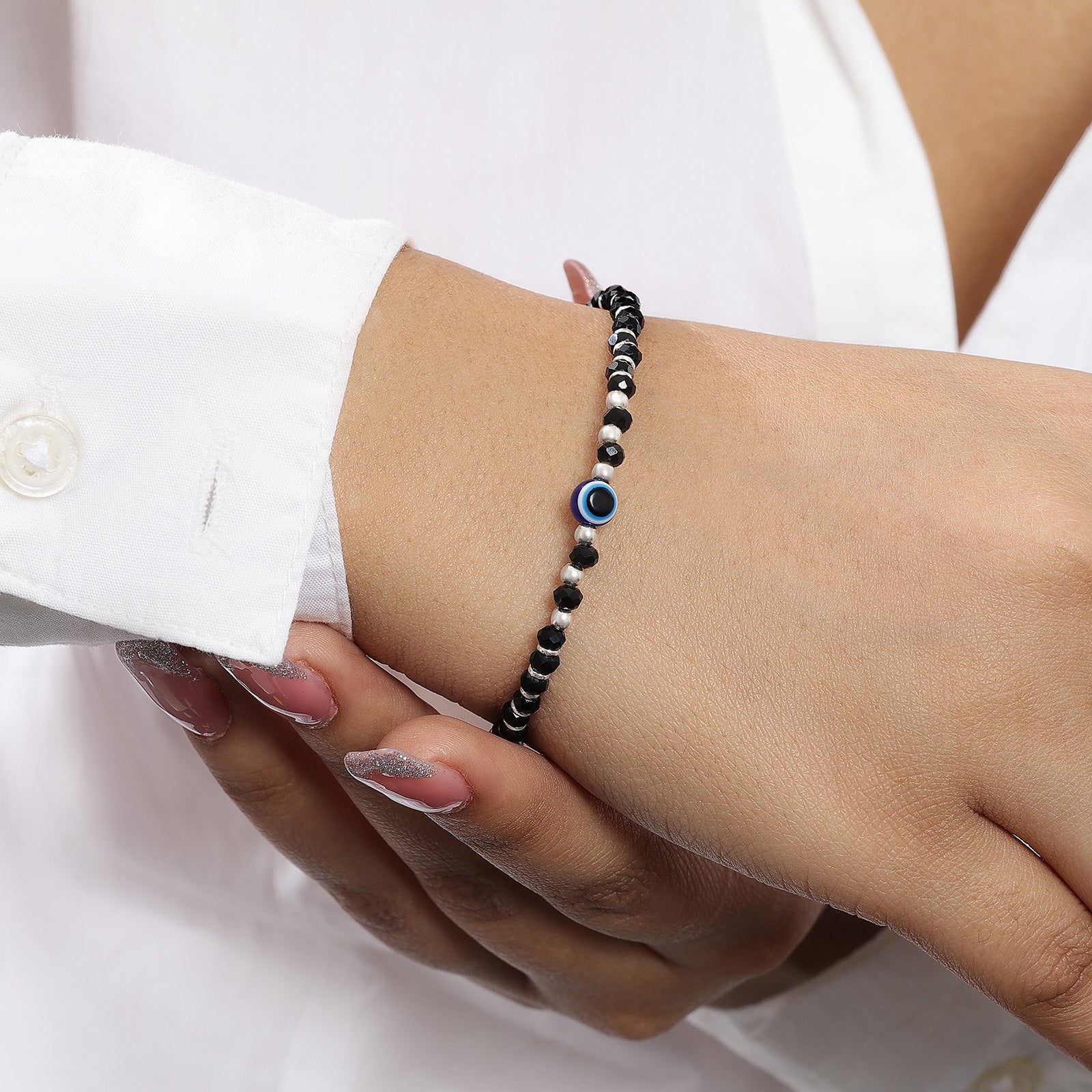 Evil Eye Crystal Bracelet for Women – 925 Sterling Silver - Tweov Jewels