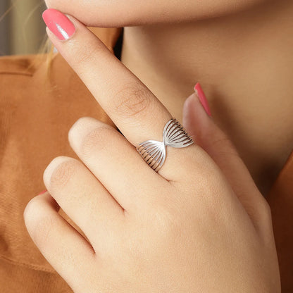 Silver Wing Design Band Ring - Tweov Jewels