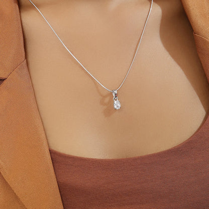 CZ Drop Pendant Chain for Women