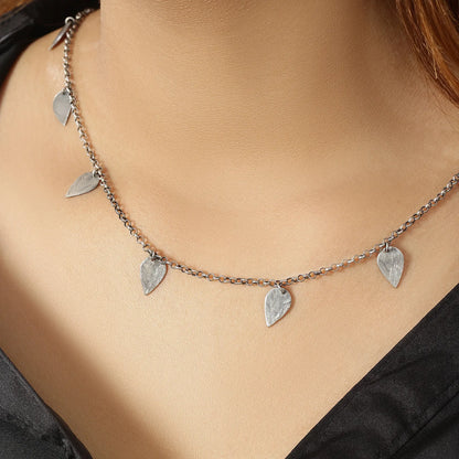 Silver Leaf Design Necklace