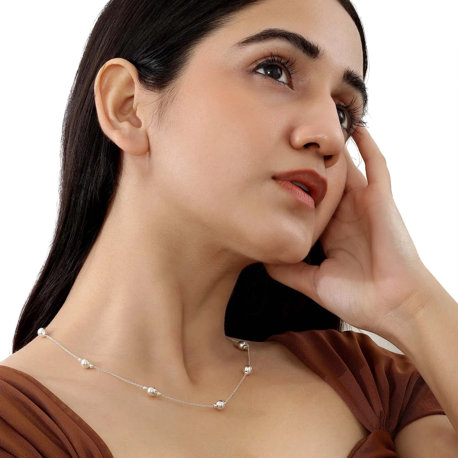 Classic Silver Rope Chain with Beads - Tweov Jewels