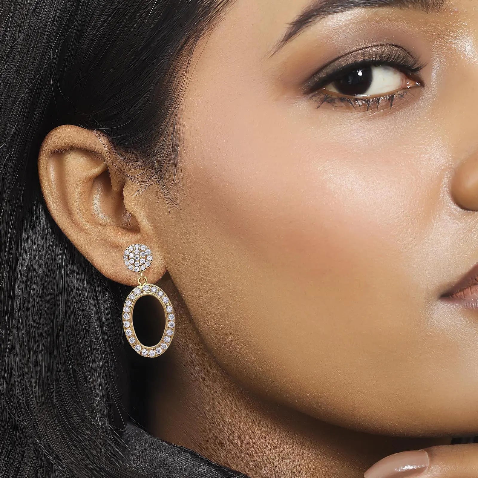 Pure Silver Earrings - Made With Rich CZ Stone - Tweov Jewels