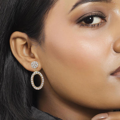 Pure Silver Earrings - Made With Rich CZ Stone - Tweov Jewels