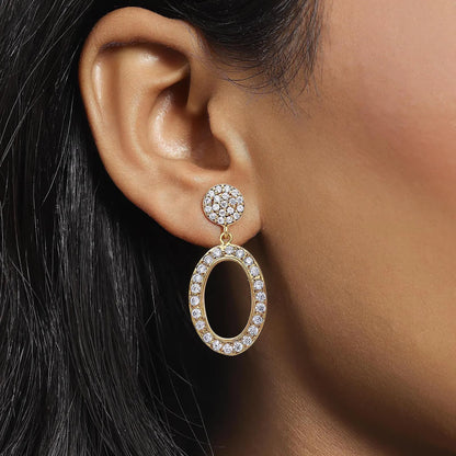 Pure Silver Earrings - Made With Rich CZ Stone - Tweov Jewels