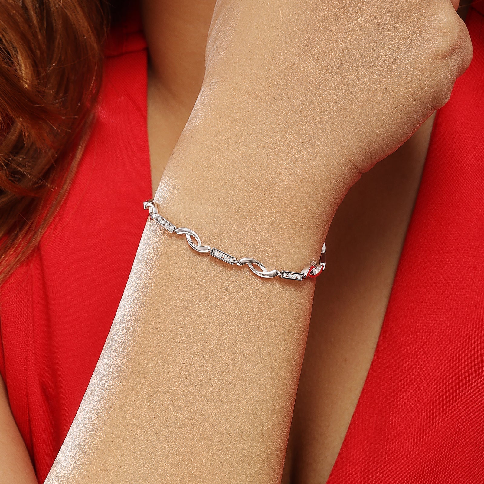 Handcrafted Silver Link Bracelet for Women - Tweov Jewels