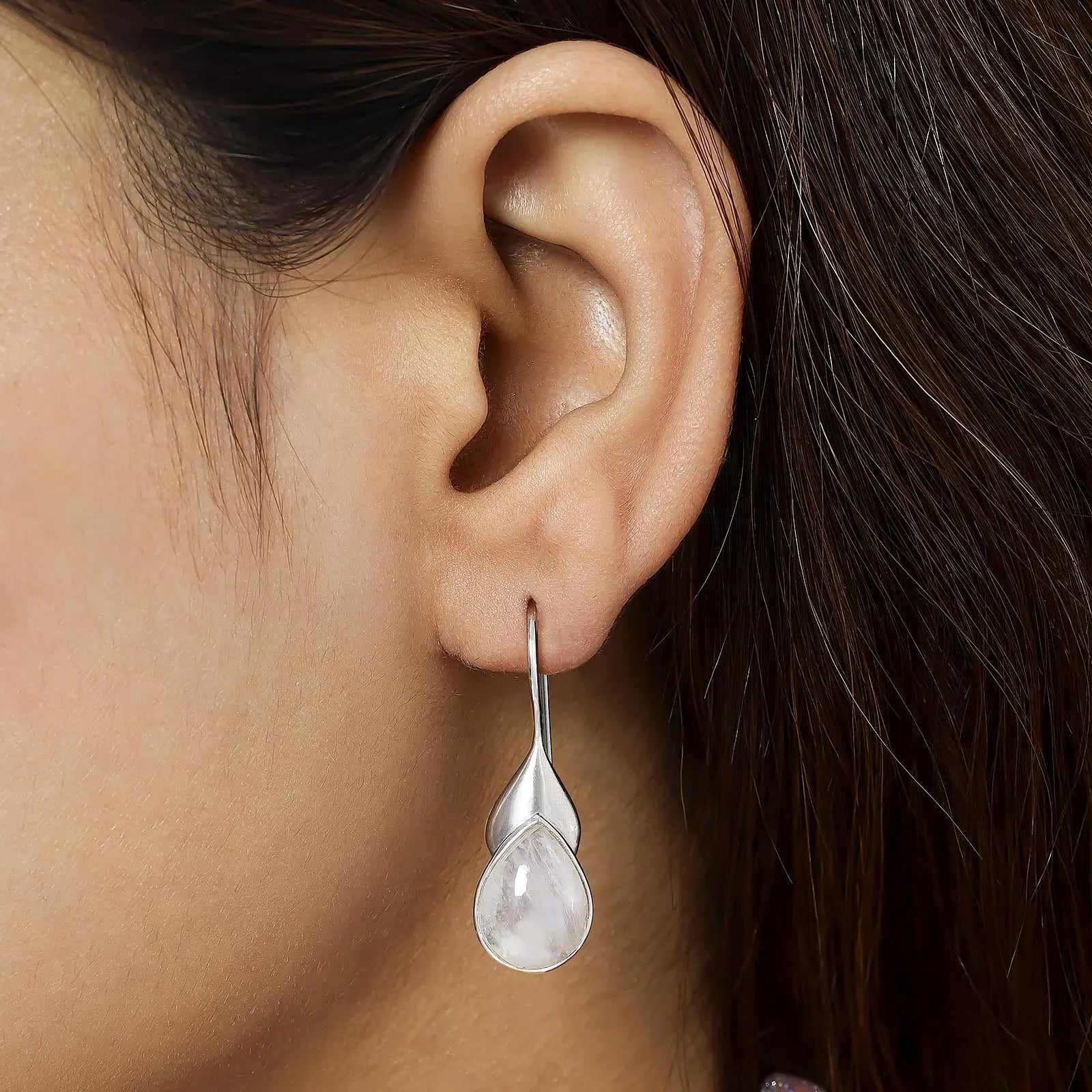 Drop Leaf Silver Earrings - Tweov Jewels