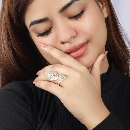 Stylish Open Style Silver Ring for Women