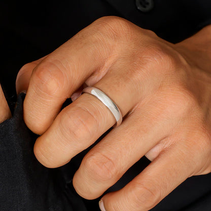 925 sterling silver plain classic ring for men - Tweov Jewels