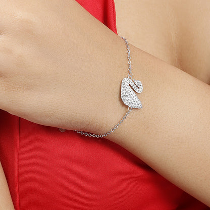 Swan Design Silver Bracelet - Tweov Jewels