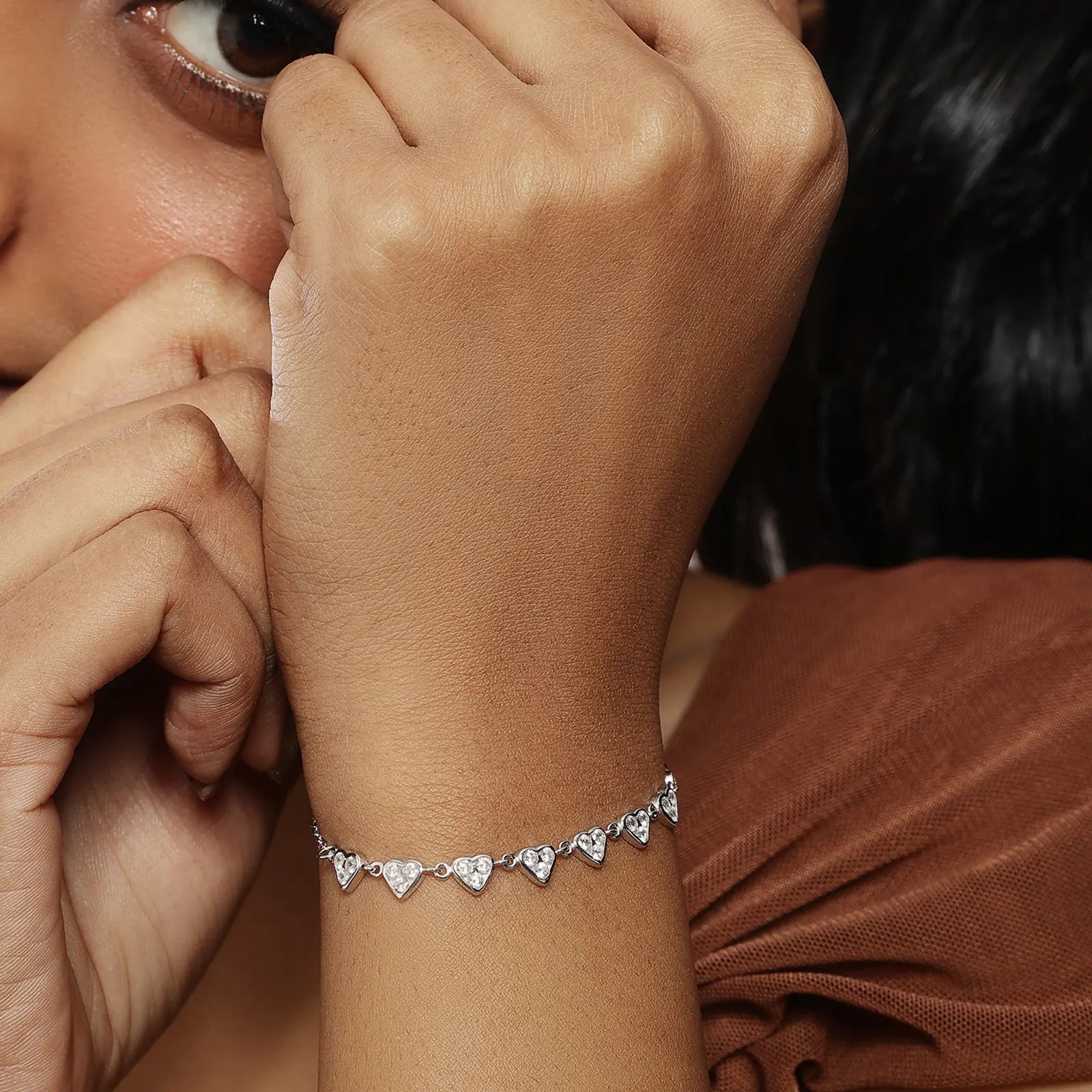 Silver Small Heart Charm Bracelet - Tweov Jewels
