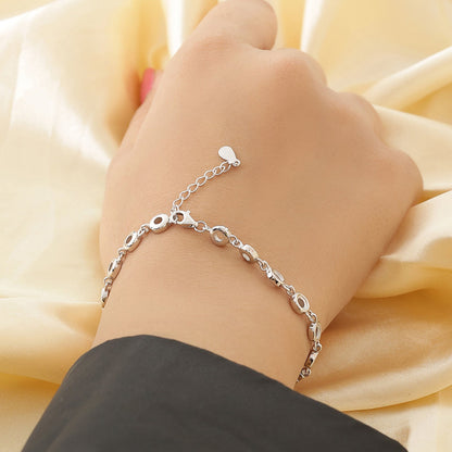 CZ Floral Silver Bracelet for Women - Tweov Jewels