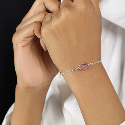 Drop Shape Silver Chain Bracelet - Tweov Jewels
