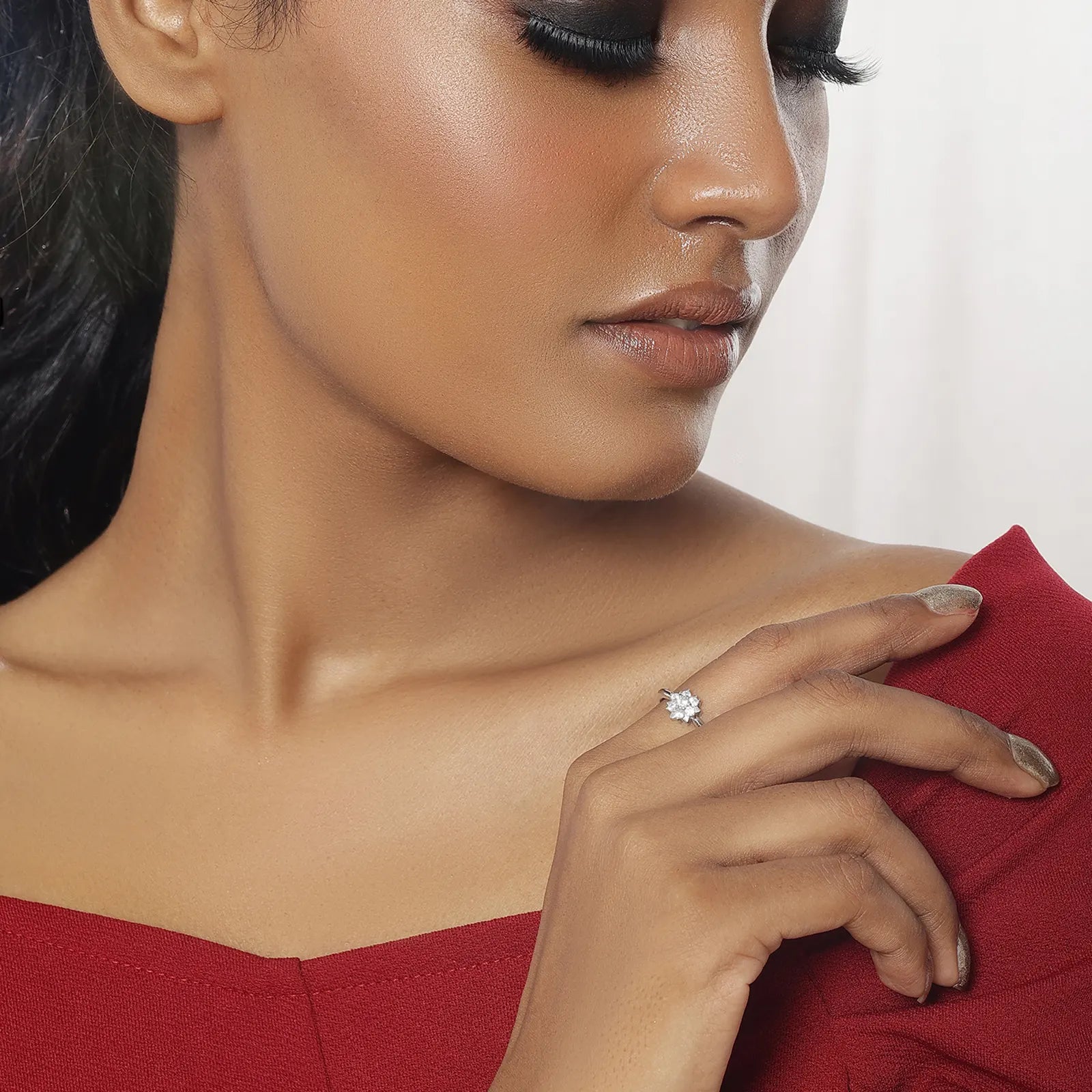 Silver Minimal Floral Ring - Tweov Jewels