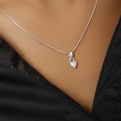 Solitaire Heart Pendant Chain for Women - Tweov Jewels