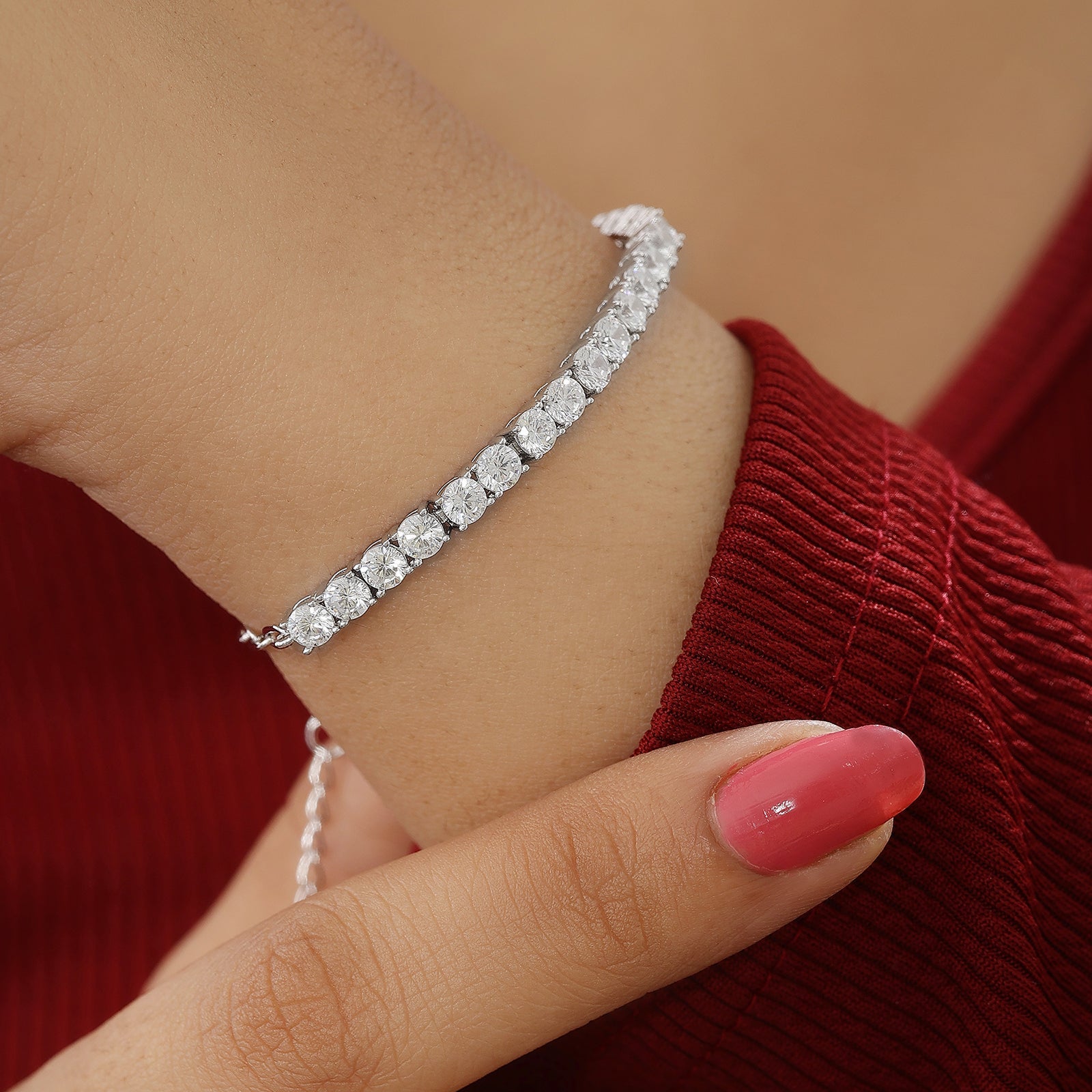 CZ Tennis Silver Bracelet for Women - Tweov Jewels