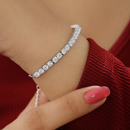 CZ Tennis Silver Bracelet for Women - Tweov Jewels