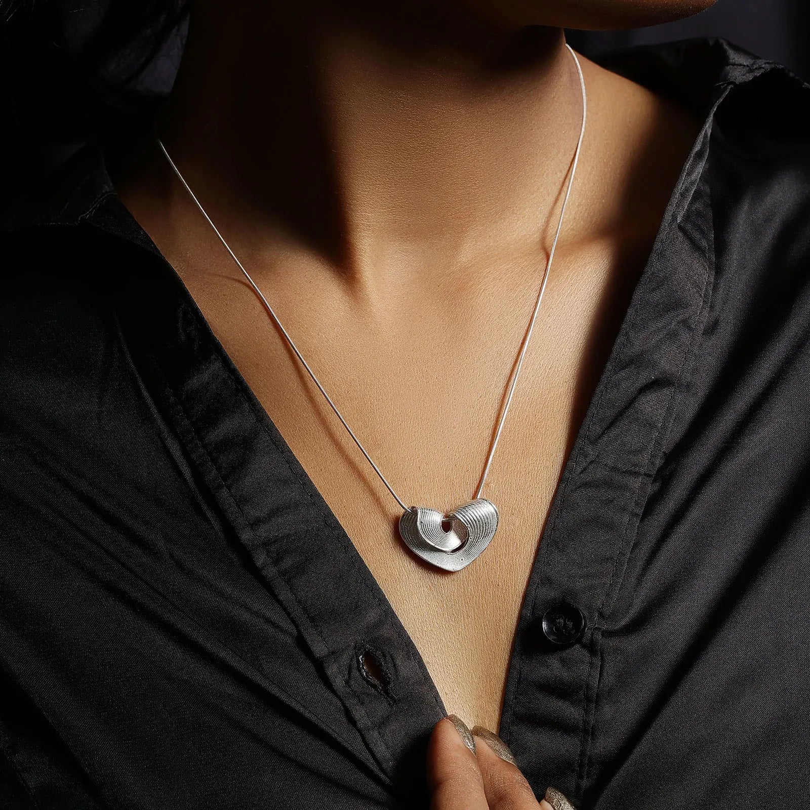 925 Sterling Silver Heart Pendant - Tweov Jewels
