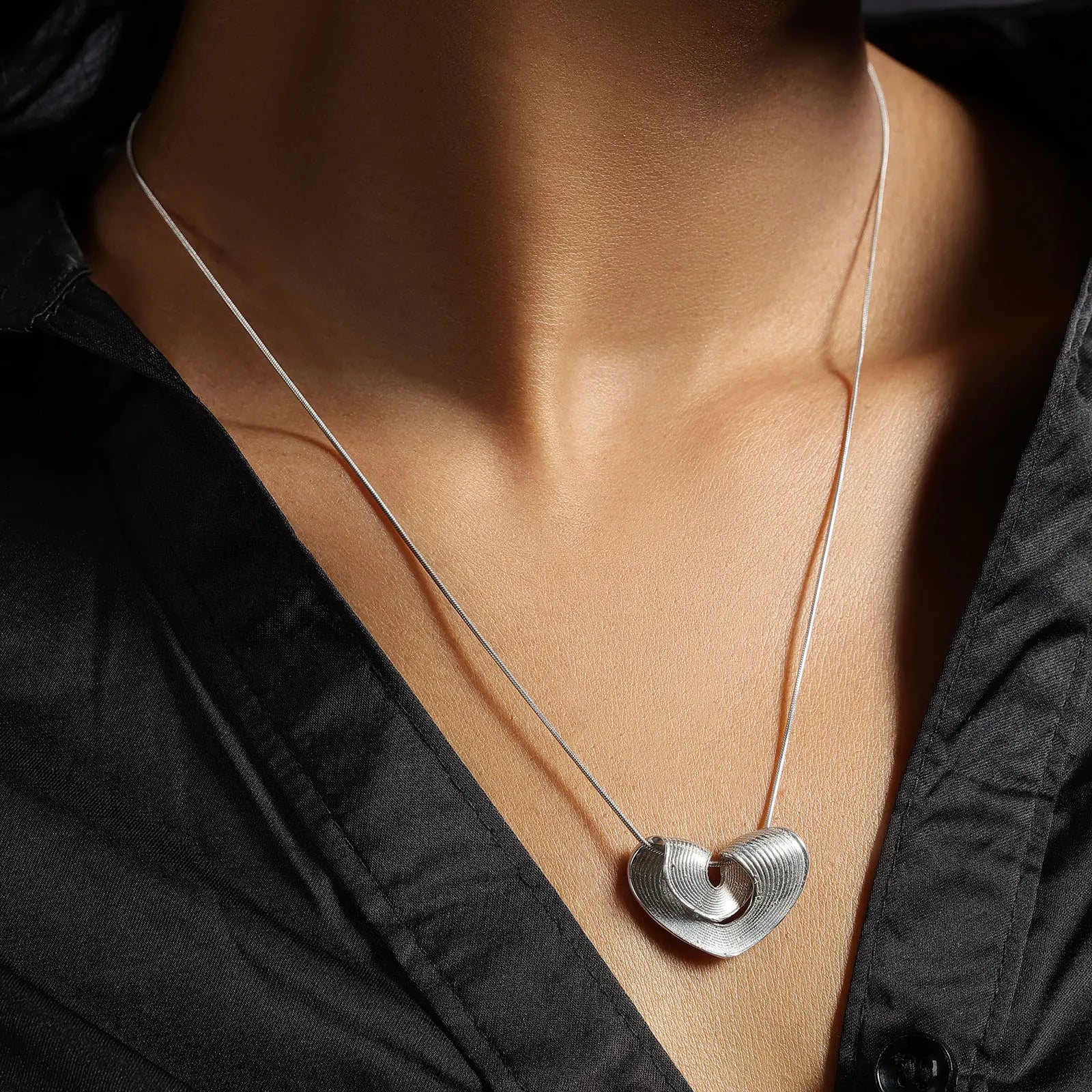 925 Sterling Silver Heart Pendant - Tweov Jewels
