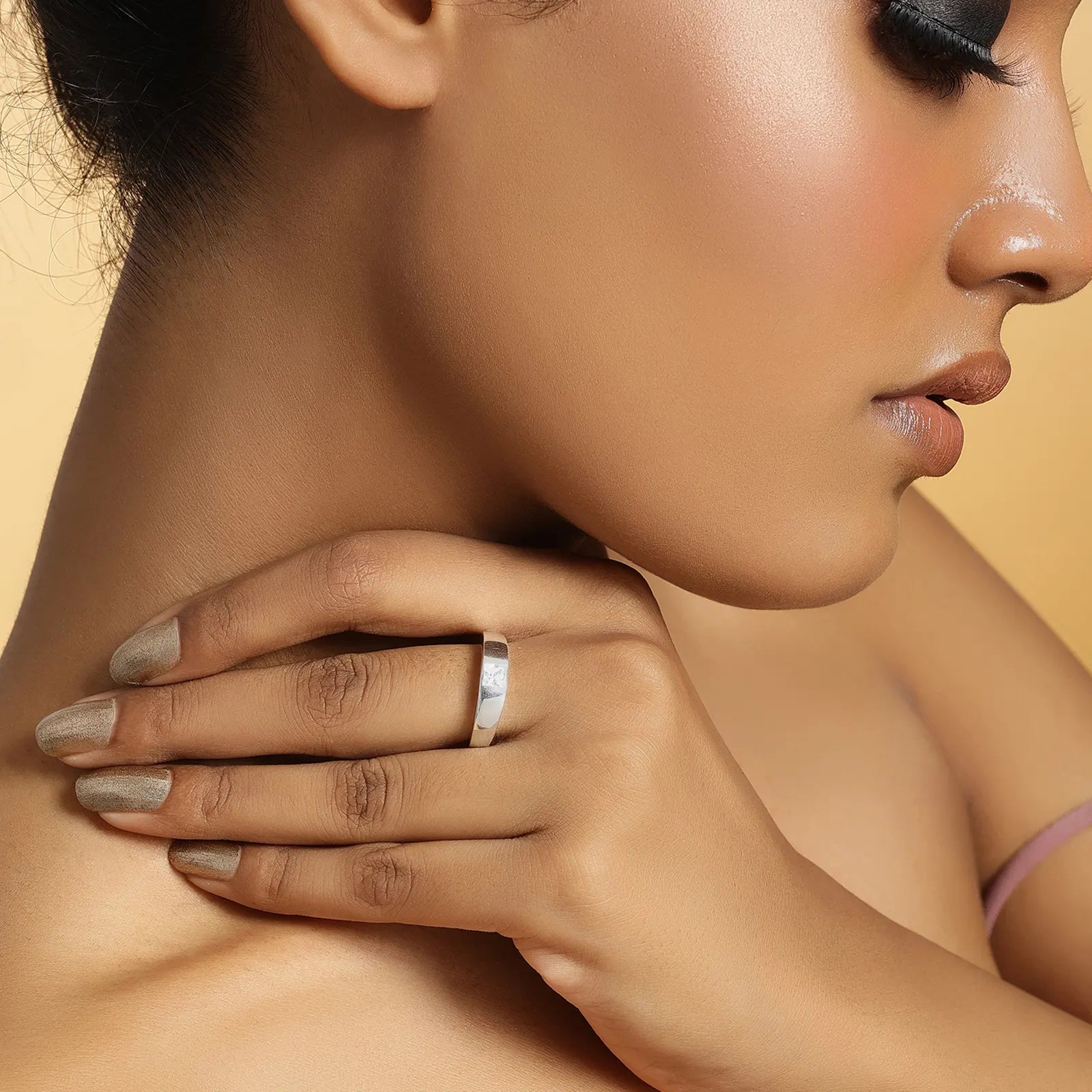 925 sterling silver white stone ring - Tweov Jewels