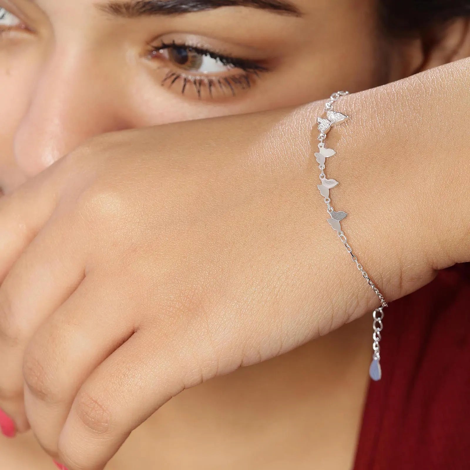 CZ Butterfly Silver Bracelet - Tweov Jewels