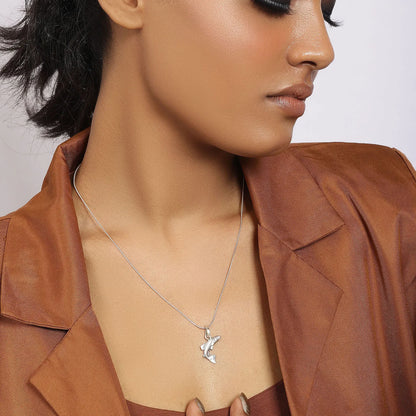 Pure Silver Pendant- Sterling With Dolphin Dollar - Tweov Jewels