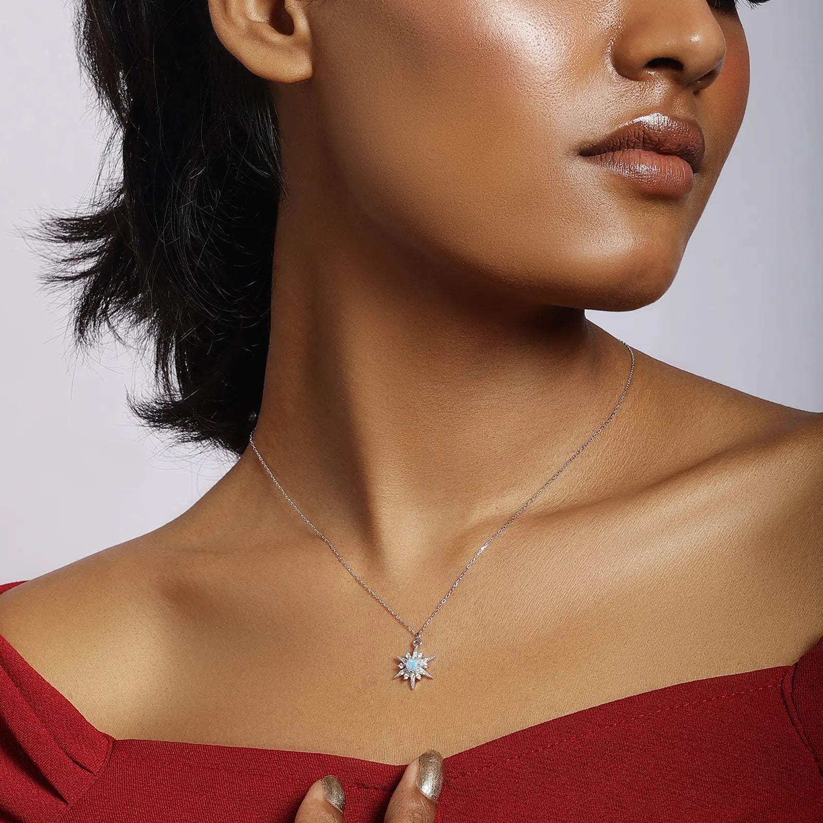 Star Design Silver Necklace - Tweov Jewels