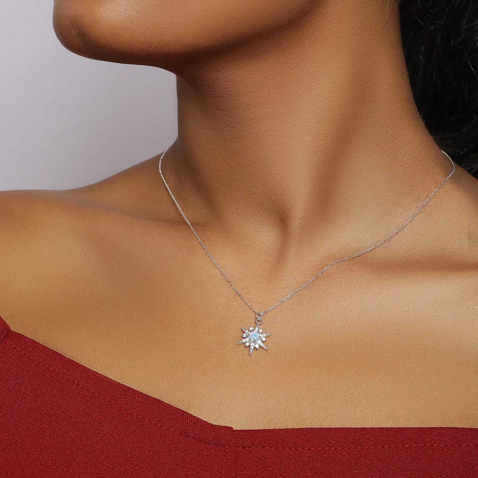 Star Design Silver Necklace - Tweov Jewels