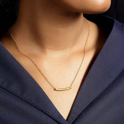 Pure 925 Silver Necklace - Elegant Gold Plated String Chain - Tweov Jewels