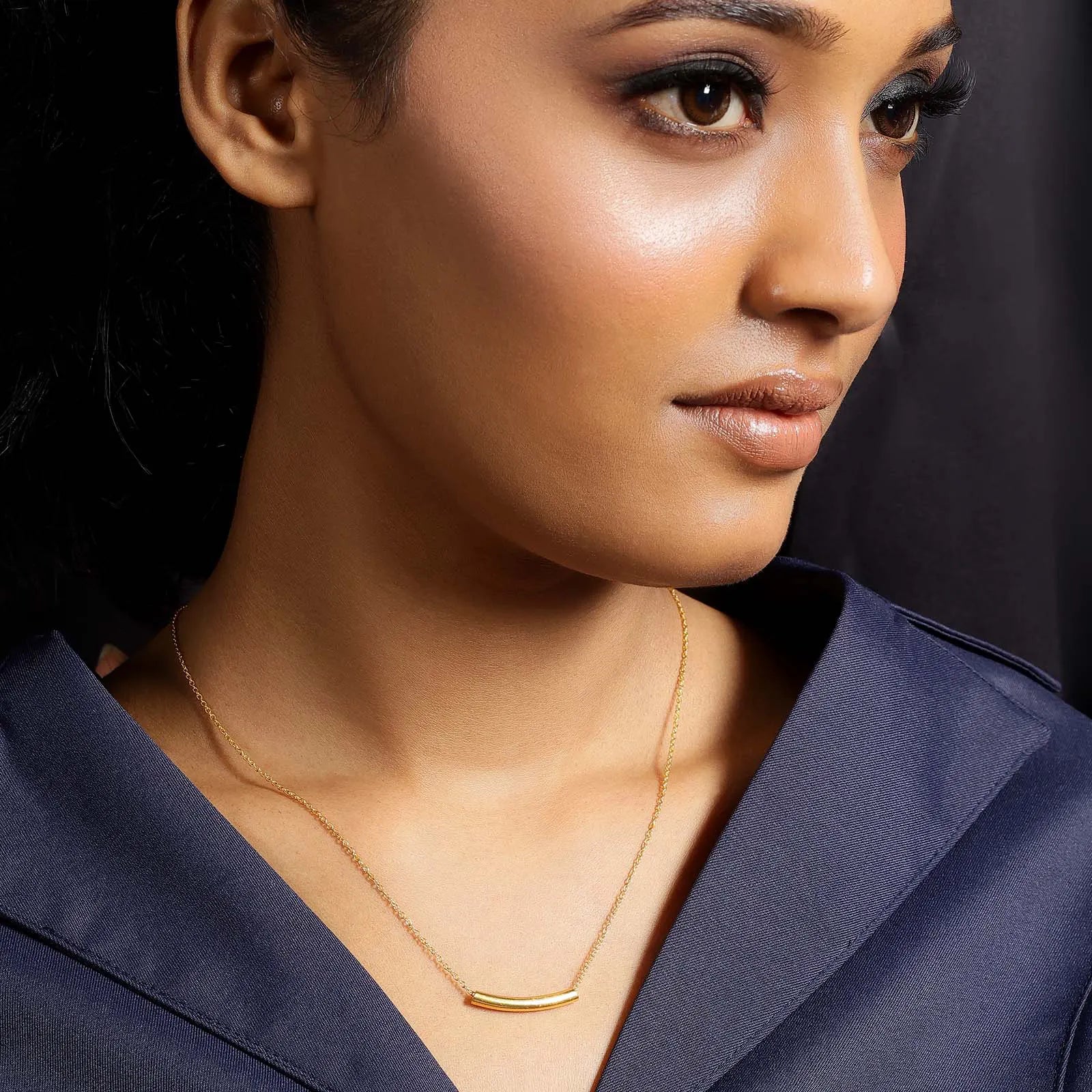 Pure 925 Silver Necklace - Elegant Gold Plated String Chain - Tweov Jewels
