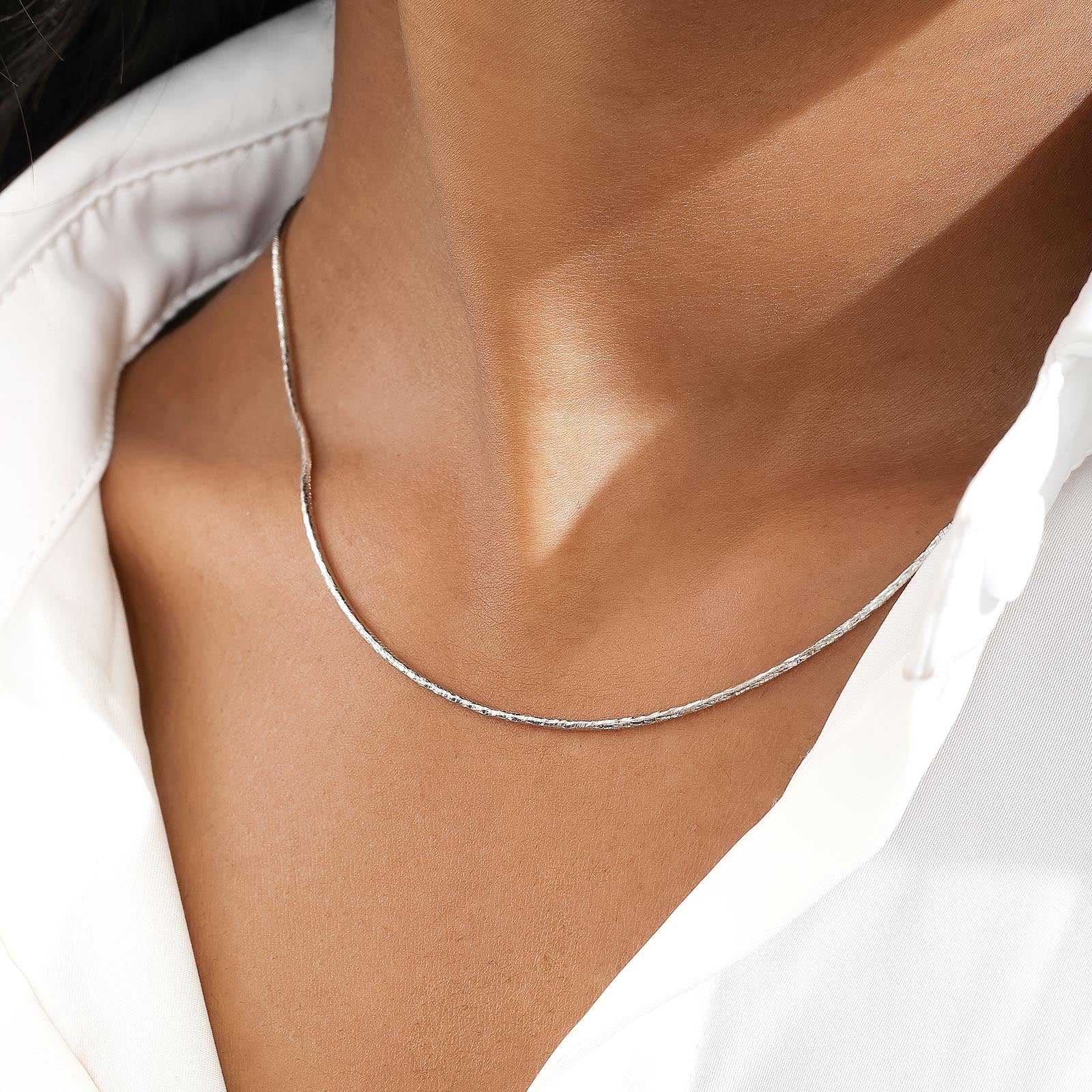 Pure 925 Sterling Silver Thin Snake Chain - Tweov Jewels