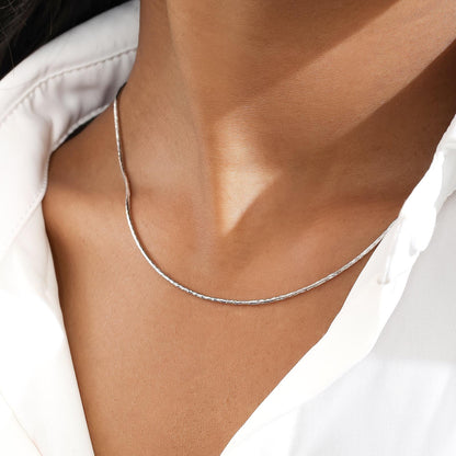 Pure 925 Sterling Silver Thin Snake Chain - Tweov Jewels