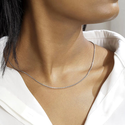 Silver Brick Style Chain - Tweov Jewels