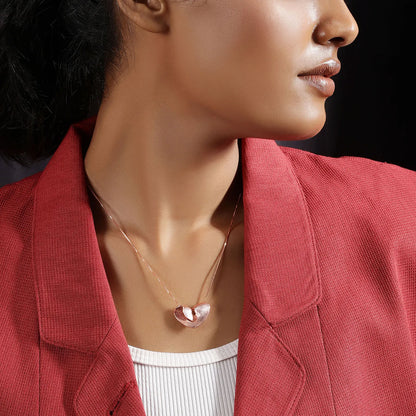 Rose Gold Plated 925 Sterling Silver Heart Pendant