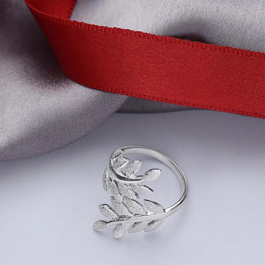 Pure 925 Silver Ring - Leafy Nature Design - Tweov Jewels