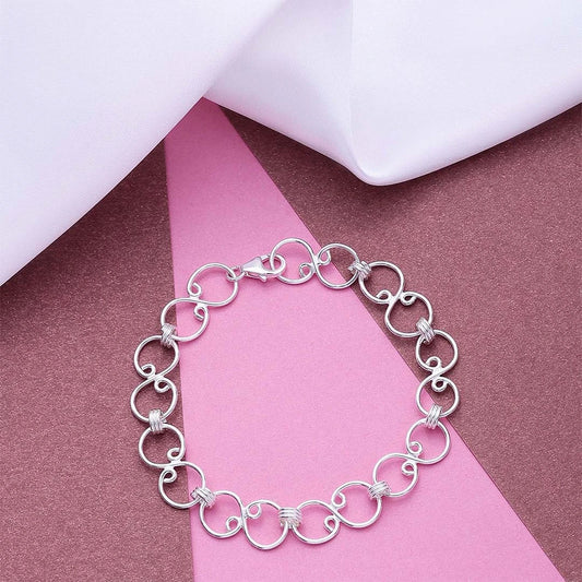 Pure 925 Sterling Silver Wide Infinity Bracelet - Tweov Jewels