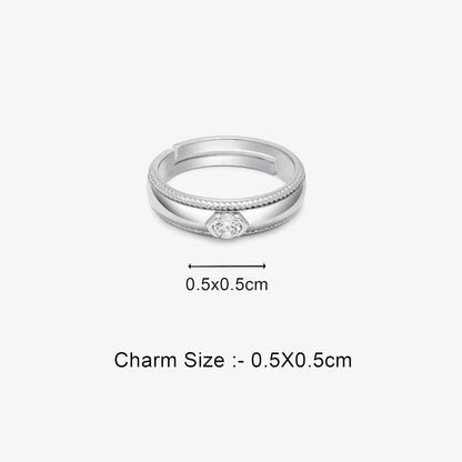 Classic CZ Silver Ring for Women - Tweov Jewels