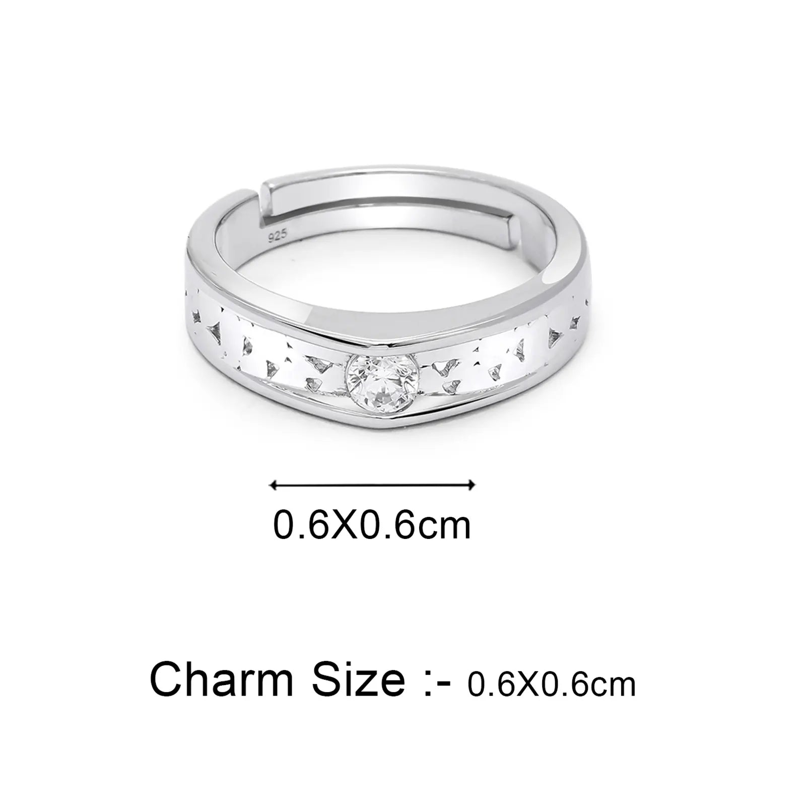 CZ Textured Band Ring For Men - Tweov Jewels