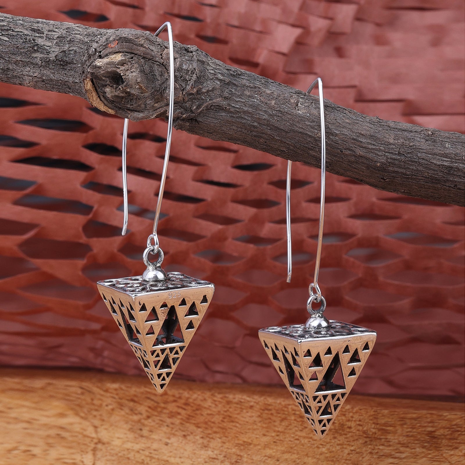 Triad Design Silver Dangle Earrings