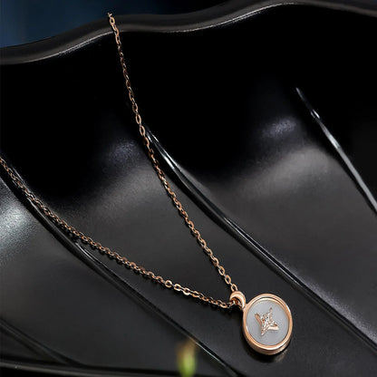 Star Design Round Silver Necklace - Tweov Jewels