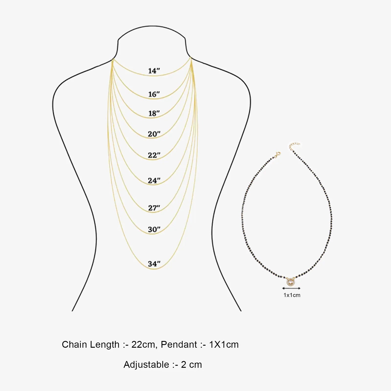 Gold Plated Sterling Silver AD-Studded Mangalsutra