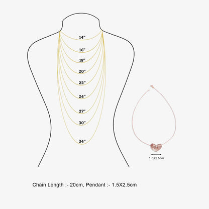 Rose Gold Plated 925 Sterling Silver Heart Pendant