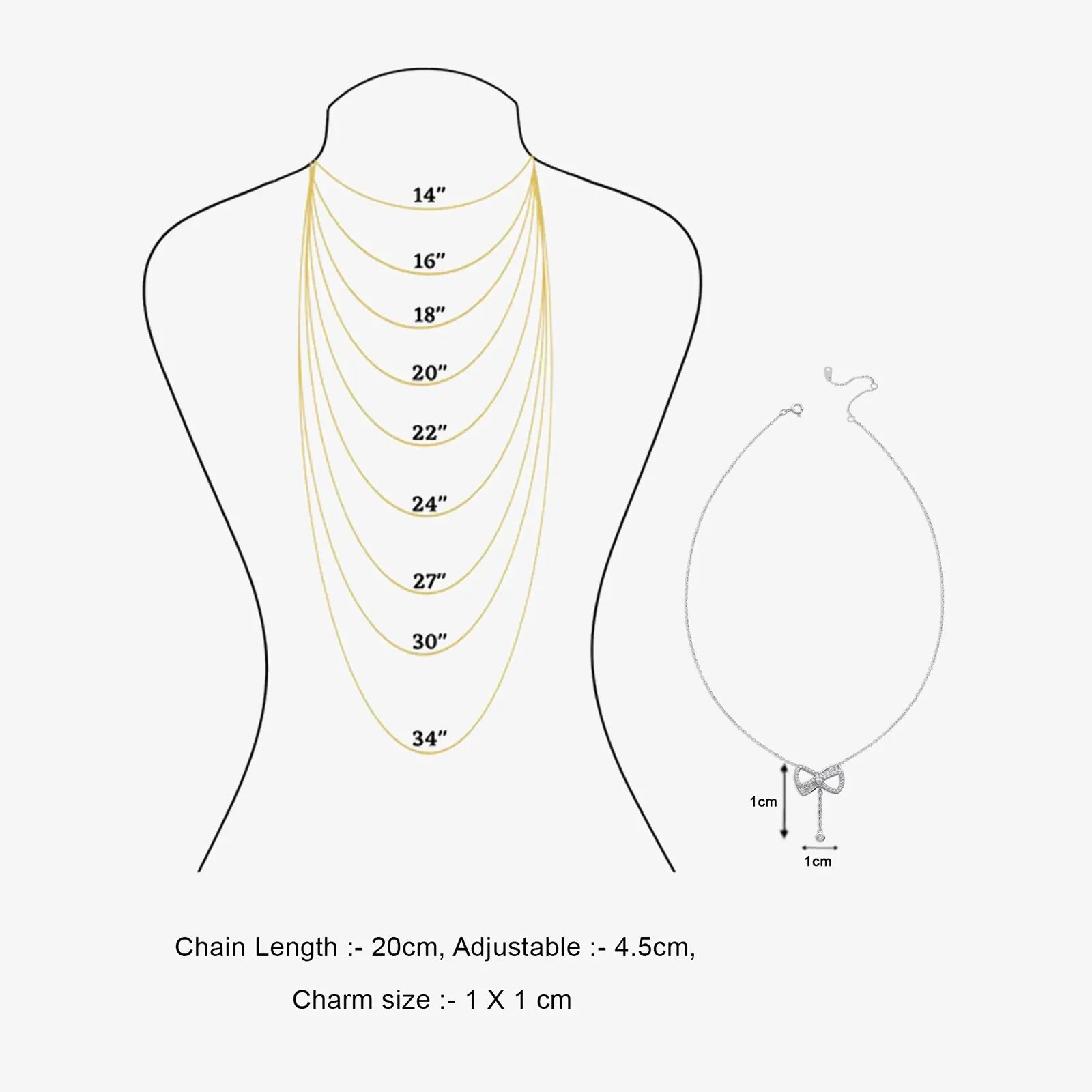 Elegant Bow Drop Necklace