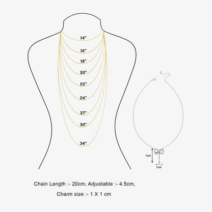 Elegant Bow Drop Necklace