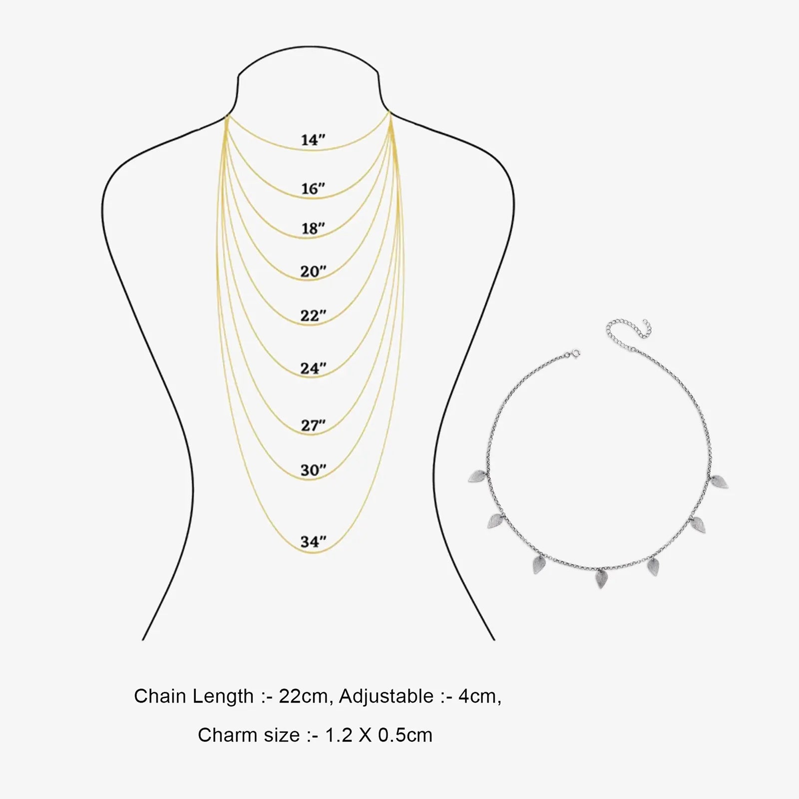 Silver Leaf Design Necklace