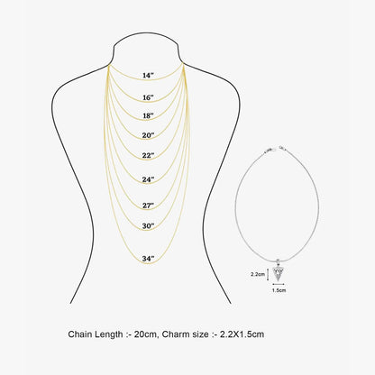 Pyramid Design Triangle Silver Pendant - Tweov Jewels