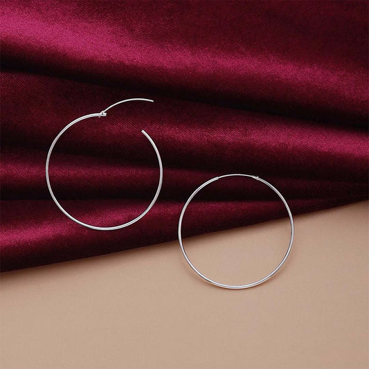 Pure Silver Earring - Dreamy Reverie Hoop - Tweov Jewels